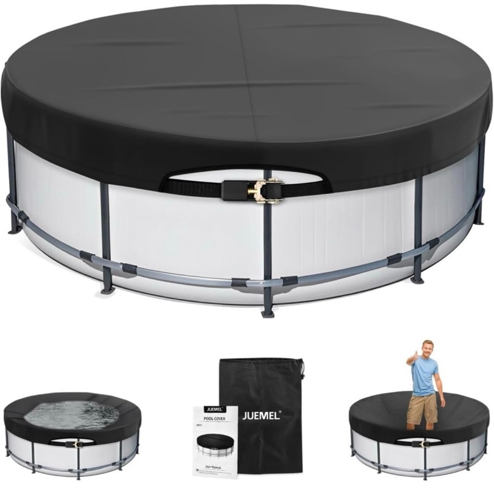 12FT Round Pool Cover - Fits Above Ground Pools